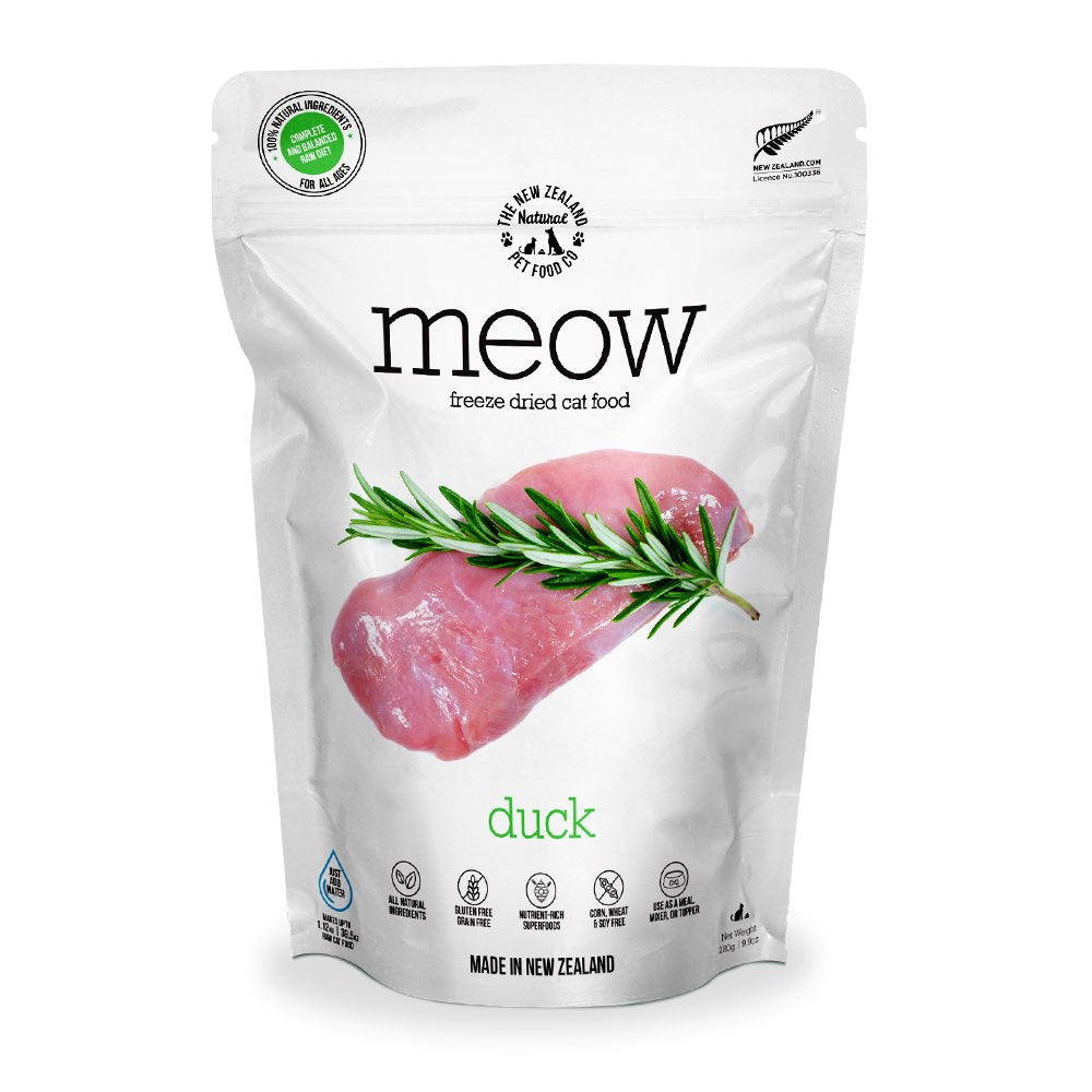 'BUNDLE DEAL': MEOW Raw Duck Grain-Free Freeze Dried Raw Cat Food 280g