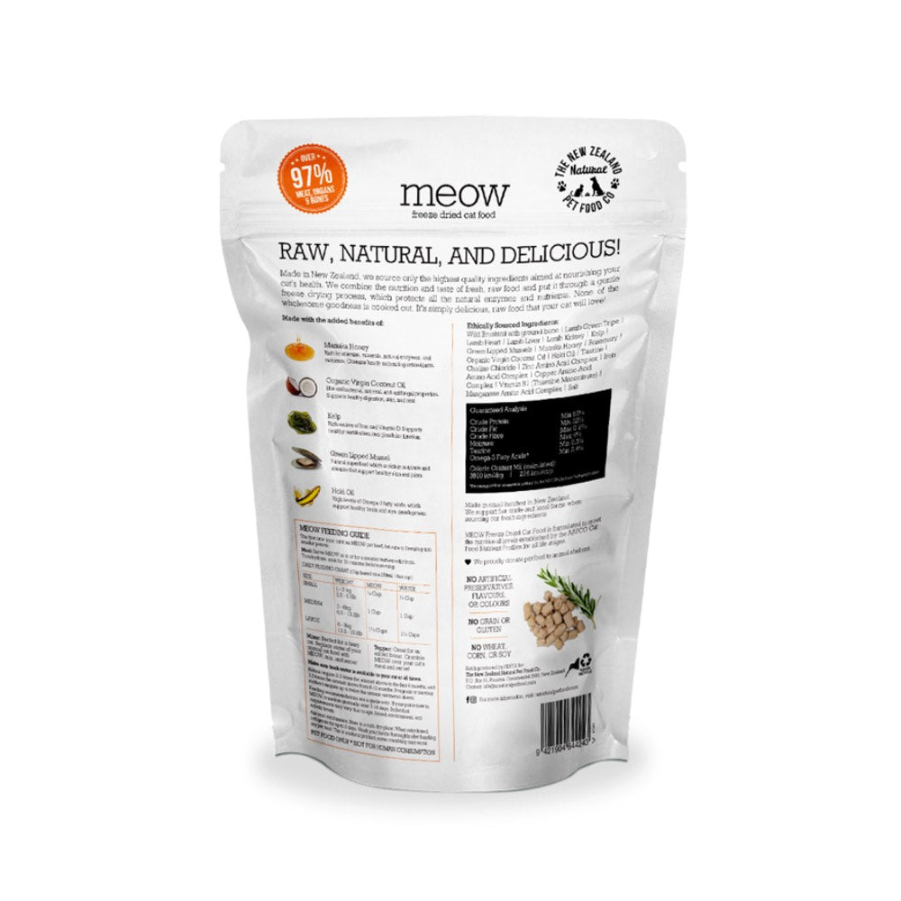 'BUNDLE DEAL': MEOW Wild Brushtail Grain-Free Freeze Dried Raw Cat Food 280g