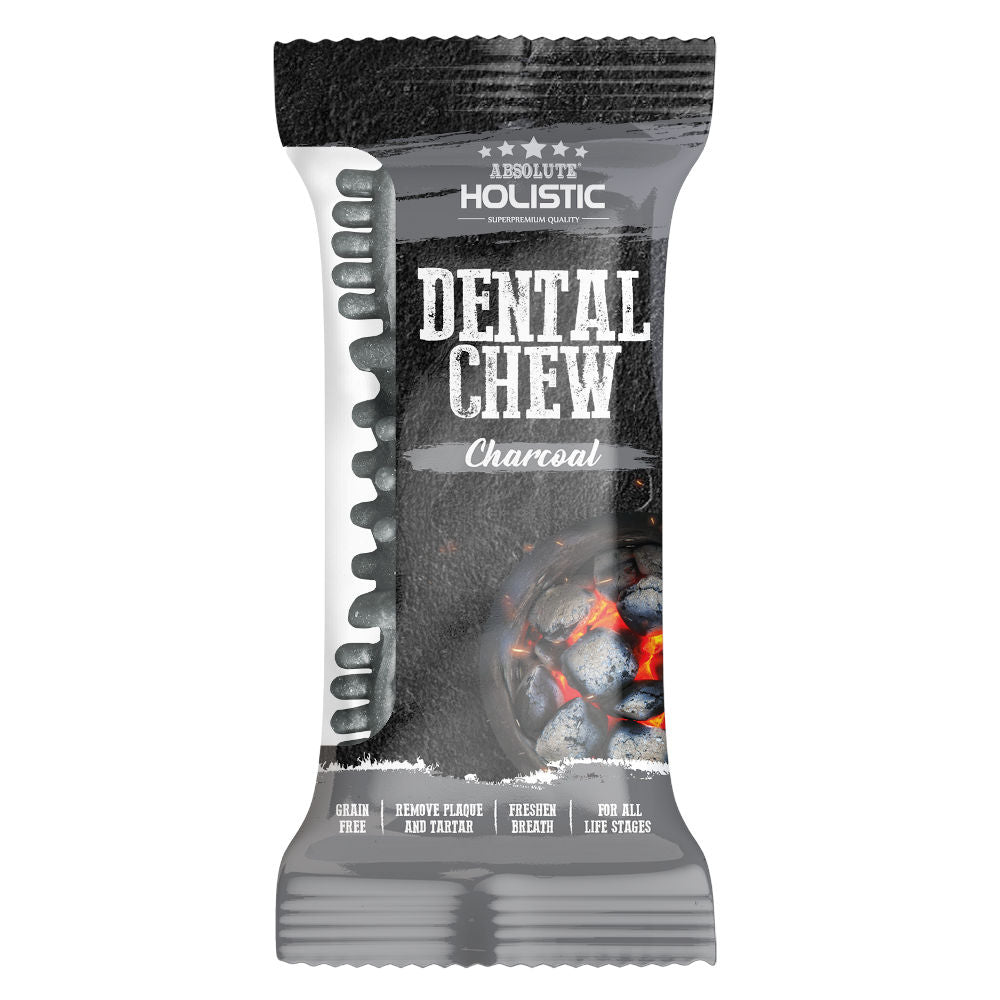 12 FOR $12: Absolute Holistic Charcoal Grain-Free Dental Dog Chew Treat 25g