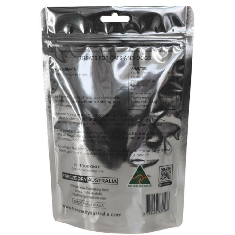 Freeze Dry Australia Crocodile Bites Cat & Dog Treats 70g
